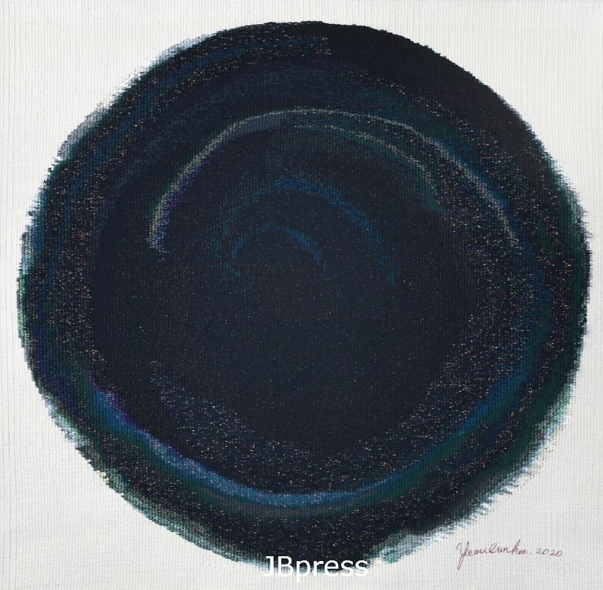 여은희(섬유공예), 젖은 날개를 말리는 시간 Ⅰ, 실크린넨, 울, 아크릴사, 1000x1160mm, 2020.jpg