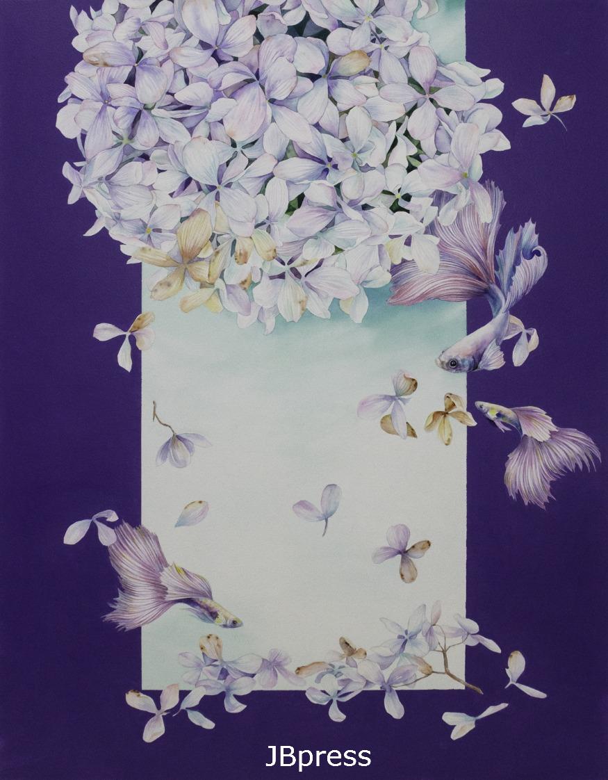 서로 다른 공간에서 1, 116.8X80cm, 아르쉬지에 수채, 아크릴, 2019.jpg