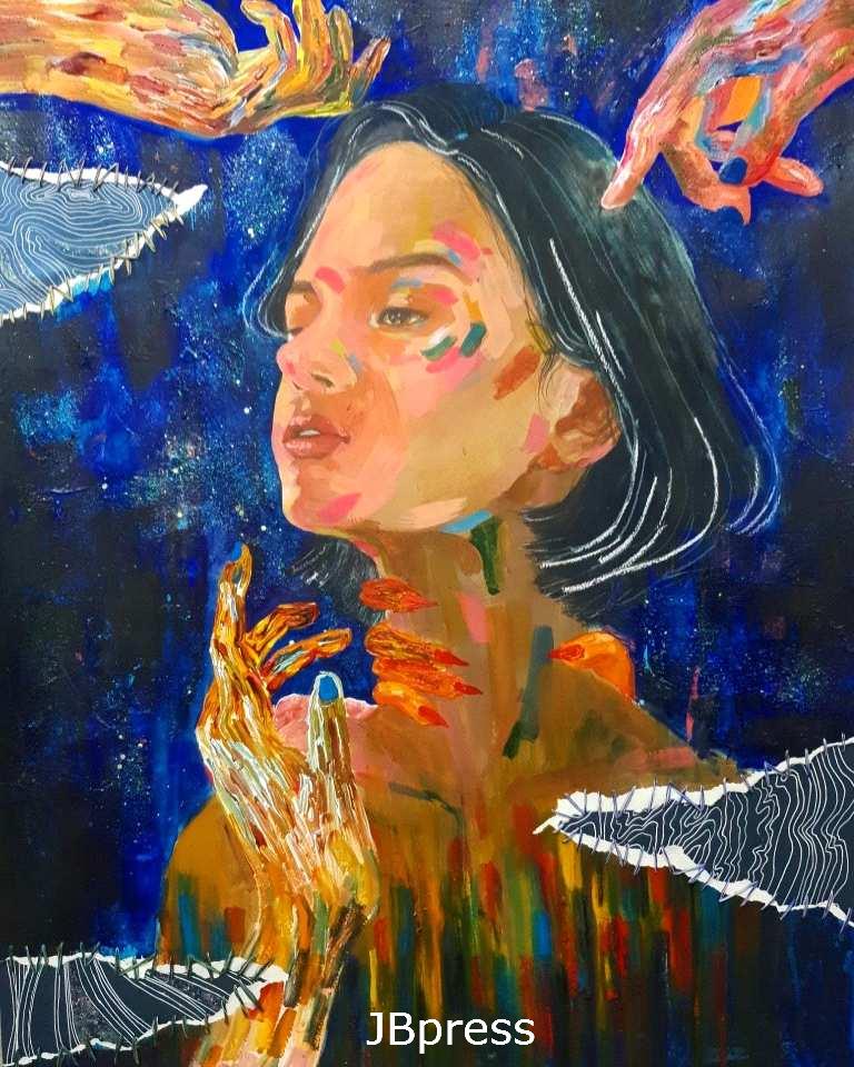 1. 유희주 [관심], 2020, 종이에 혼합재료, 50x70cm.jpg